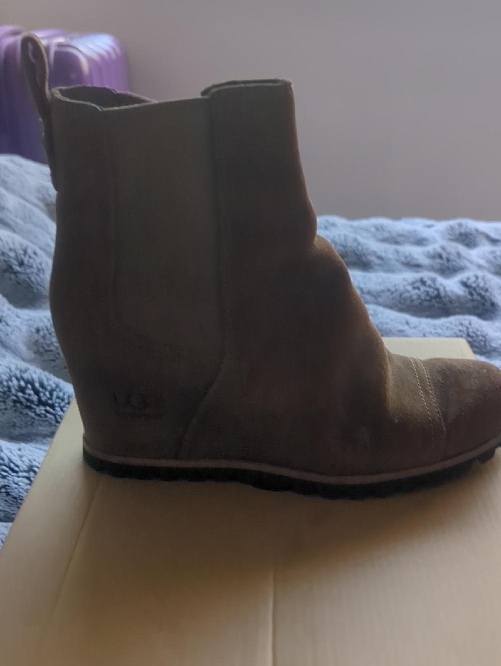 UGG Chestnut Suede Chelsea Ankle Boots